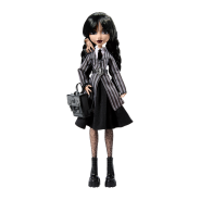​Monster High Wednesday Doll and Accessories, Wednesday Addams Collectible in Nevermore Academy Uniform with Thing and Backpack, Doll Stand