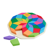 Fisher-Price Preschool Toy Wooden Puzzle with Mandala Geometric Design, 40 Wood Pieces
