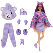 Barbie Cutie Reveal Doll & Accessories, Care Bears Series, Fashion Doll with Plush Costume & 10 Surprises Including Color Change (Styles May Vary)