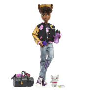 Monster High Doll, Clawd Wolf Doll with Pet Gargoyle Bulldog and Themed Accessories