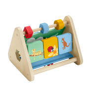 Fisher-Price Wood Baby Toy Activity Triangle, 3-Sided Wooden Fine Motor Developmental Play for Infants