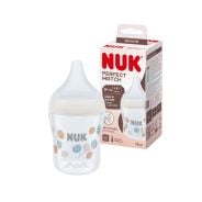 NUK Perfect Match Baby Bottle – 0+ Months Teat, Slow Flow, 150ml - Cotton