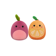 Two Pack Squeaky Plush Dog Toys Cherry & Celia