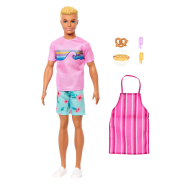 Barbie Mysteries Beach Detectives Ken Doll Wearing Removeable Signature Outfit with Storytelling Accessories, Including Apron & Snacks