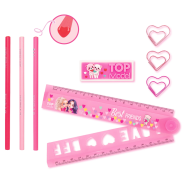 Top Model Stationery Set - Pencil, Ruler, Paper clips, Eraser 