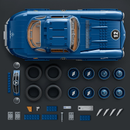 Mattel Brick Shop Hot Wheels Premium Series Building Set, Mercedes-Benz 300 SL with 1600 Pieces, Realistic Details and Metal Parts, Adult Collectors
