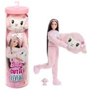 Barbie Cutie Reveal Doll & Accessories, Cuddly Series Featuring Plush Costume & 10 Surprises Including Color Change & Mini Pet (Styles May Vary)