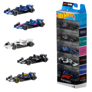 Hot Wheels Formula 1 Die Cast Toy Cars 5 Pack Assorted 