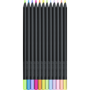 Black Edition Colour Pencils 12's Neon & Pastel Colours