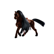 Nature World Flocked Horse 11cm Assorted