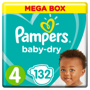 Active Baby Dry Size 4 Mega Box 132