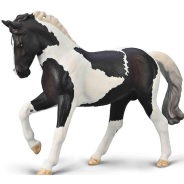 Collecta Horse Black Tobiano XL 
