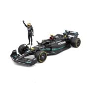 Burago 1 in 24 Scale Mercedes AMG Petronas F1 W14 2023 with Driver Figure 44 Lewis Hamilton