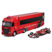 Burago 1:43 Iveco S Way Ferrari F1 Transporter Set 