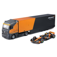 Burago 1:43 Mercedes-Benz Actros McLaren F1 Transporter Set 