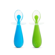 Munchkin Silicone Training Spoons (2 Pack) - Green & Blue