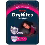 Huggies Dry Nites Pyjama Pants Size 8-13 Girls 9's