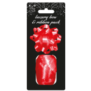 Euro Wrap Red 7cm Star Bow & 10m Ribbon Cob