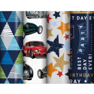 Happy Birthday 2.5m Gift Wrap Assorted