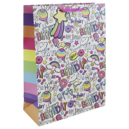 Extra Large Gift Bag - Girly Text & Doodle Bag