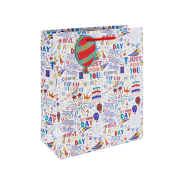 Large Happy Birthday Doodles & Text Gift Bag