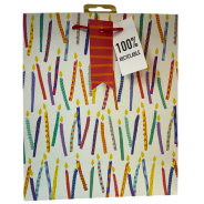 Large Colourful Birthday Candles Gift Bag