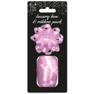 Euro Wrap Pink 7cm Star Bow & 10m Ribbon Cob