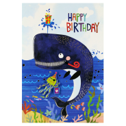 Happy Birthday Whale Card