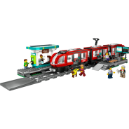 LEGO City Downtown Tram and Station Building Toy Set 60423
