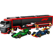 LEGO City F1 Truck with RB20 & AMR24 F1 Cars (60445)