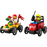 LEGO City Pizza vs. Fire Truck Race Car Pack (60458)