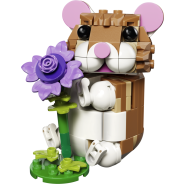 Cute Hamster with a Flower