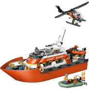 City Coast Guard Rescue Boat & Helicopter Playset 60504
