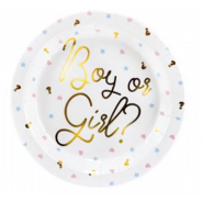 PLATES BOY OR GIRL 23cm - 6PCS