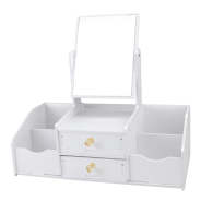 Glow Up Wooden Storage Box With Mirror 