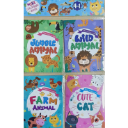 Butterfly 4In1 Mini Colouring Books In Bag Animals