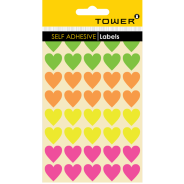 Tower Hearts Mixed Fluorescent Stickers