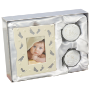 Splosh Baby Keepsake - Photo Frame, First Tooth & Curl Set - Grey 