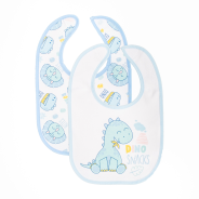 Fashionation 2PK Jersey Bibs - Dino