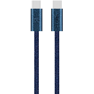 Volkano Weave Series 60w USB C to USB C 1.2m Blue Cable