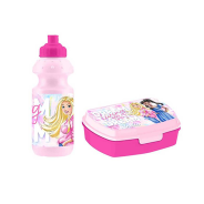 Barbie Kids Sports Bottle & Basic Lunch Box Set