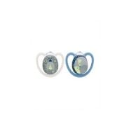 NUK Silicone Space Night Soother (6-18 Months) Boy - 2 Pack