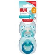 Silicone Happy Days Soother Mint And Blue 0-6 months 2 Pack