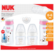 NUK Temperature Control Starter Pack Pink - (0-6 Months)