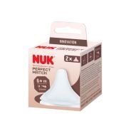 NUK Perfect Match Soft and Flexible Universal Flow Silicone Teat 6M+