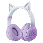 Whisker Series Bluetooth Cat Ear Headphones - Purple