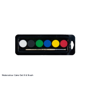 Watercolour Cakes Set Of 6 With Brush
