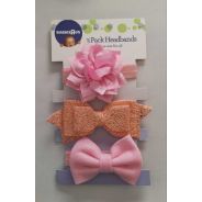 3PK BOW SET SOFT PINKS