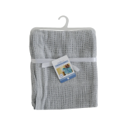 Snuggletime Cellular Blanket Cot - Grey - 90 x 110cm