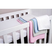 Snuggletime Cellular Blanket Cot - White - 90 x 110cm